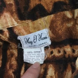 Vintage Barkcloth top Hawaii Kay O’ Kauai